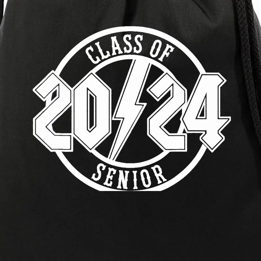 Senior Class Of 2024 Graduate Rock N Roll Family Drawstring Bag