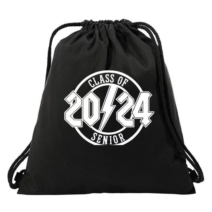 Senior Class Of 2024 Graduate Rock N Roll Family Drawstring Bag