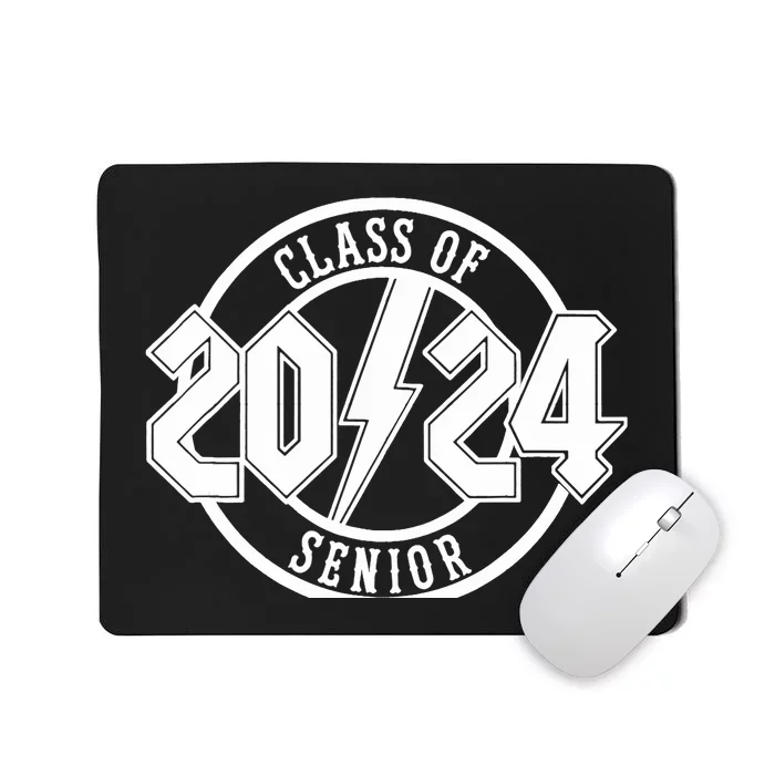 Senior Class Of 2024 Graduate Rock N Roll Family Mousepad