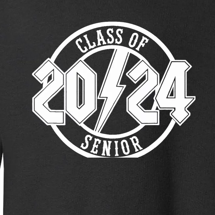 Senior Class Of 2024 Graduate Rock N Roll Family Toddler Sweatshirt