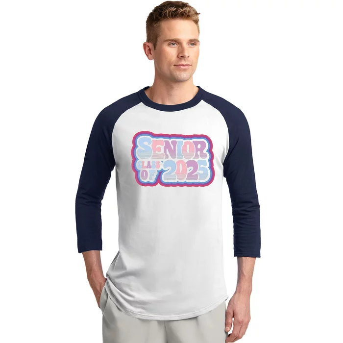 Senior Class Of 2025 Retro Design Boy Or Girl Baseball Sleeve Shirt