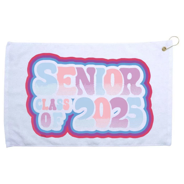 Senior Class Of 2025 Retro Design Boy Or Girl Grommeted Golf Towel