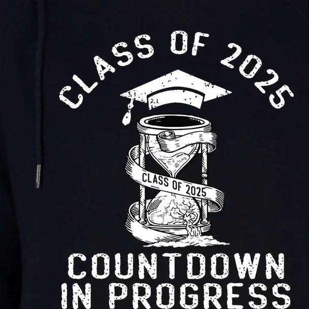 Senior Class Of 2025 Countdown To Graduation Gift Womens Funnel Neck Pullover Hood