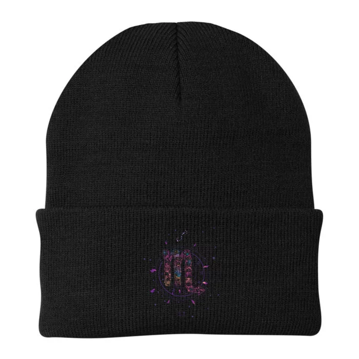 Scorpio Floral Zodiac Knit Cap Winter Beanie