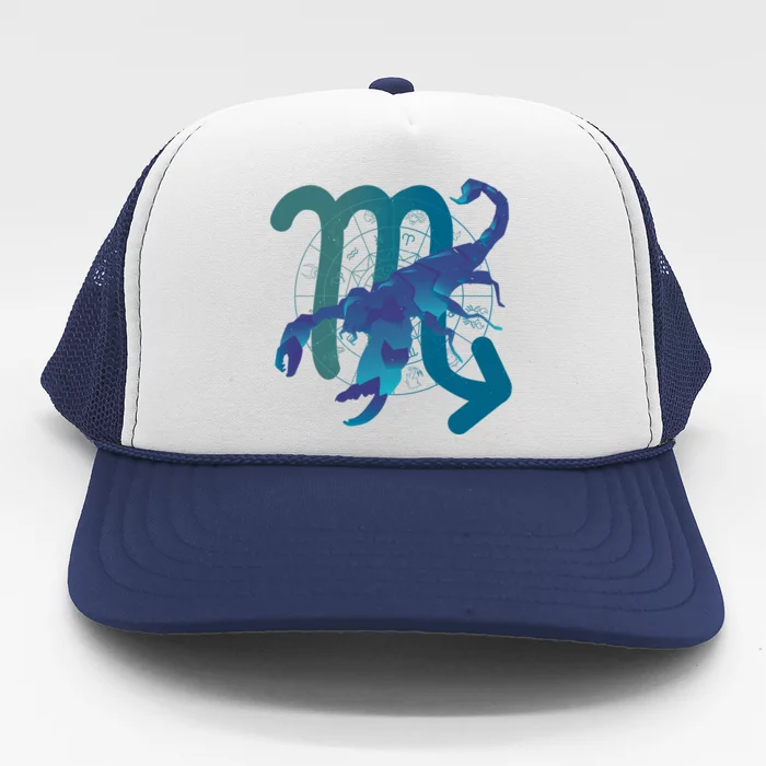 Scorpio Zodiac Symbol Trucker Hat