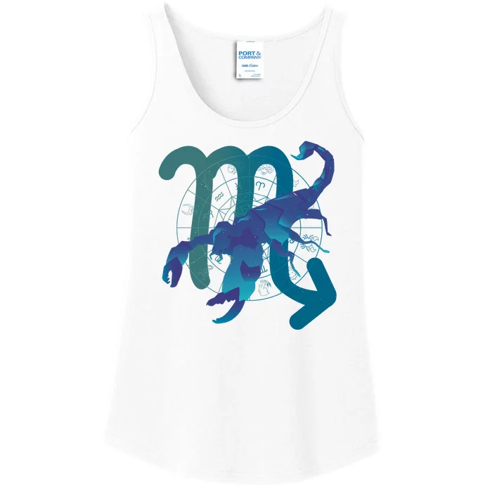 Scorpio Zodiac Symbol Ladies Essential Tank