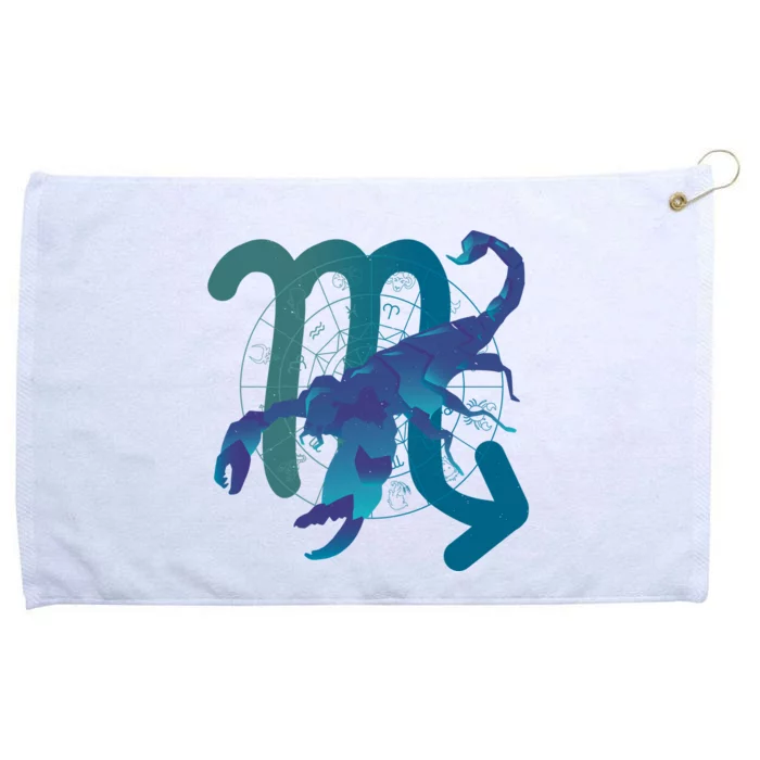 Scorpio Zodiac Symbol Grommeted Golf Towel