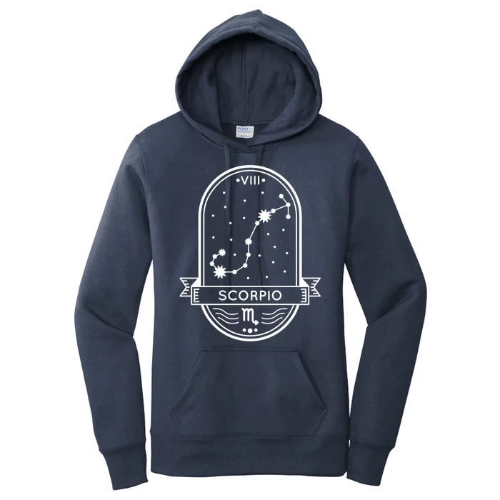 Scorpio Zodiac Symbol Design Women's Pullover Hoodie