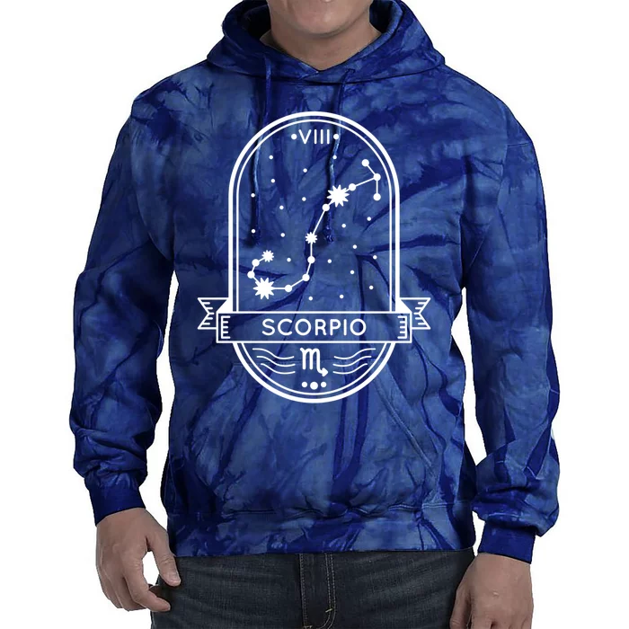 Scorpio Zodiac Symbol Design Tie Dye Hoodie