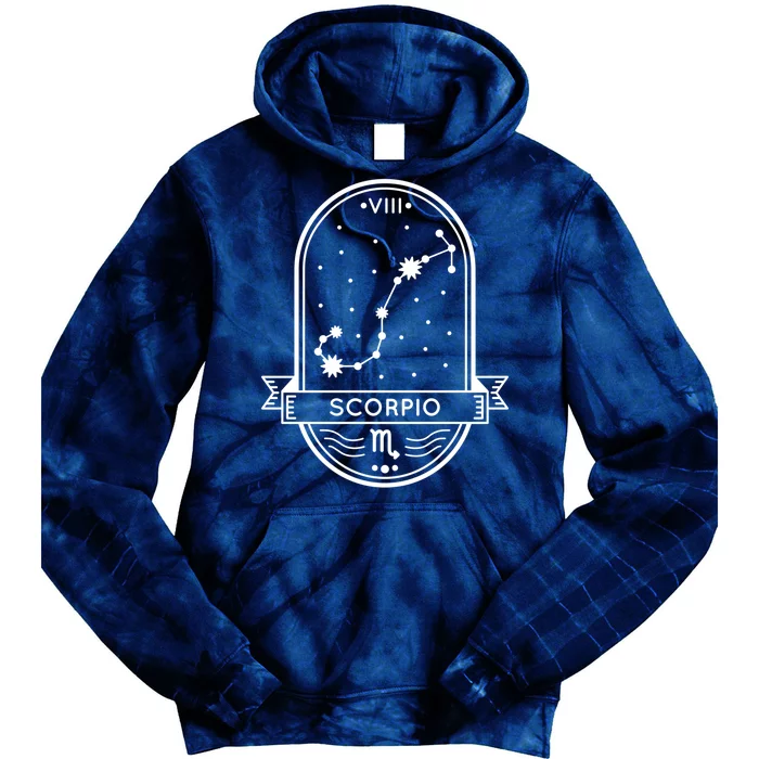 Scorpio Zodiac Symbol Design Tie Dye Hoodie