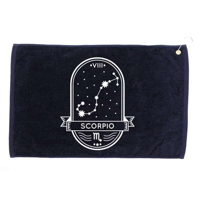 Scorpio Zodiac Symbol Design Grommeted Golf Towel