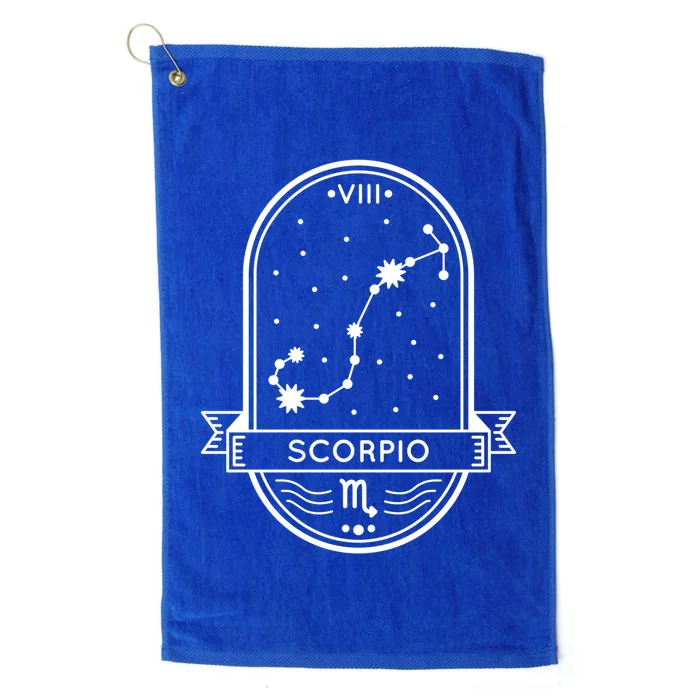 Scorpio Zodiac Symbol Design Platinum Collection Golf Towel