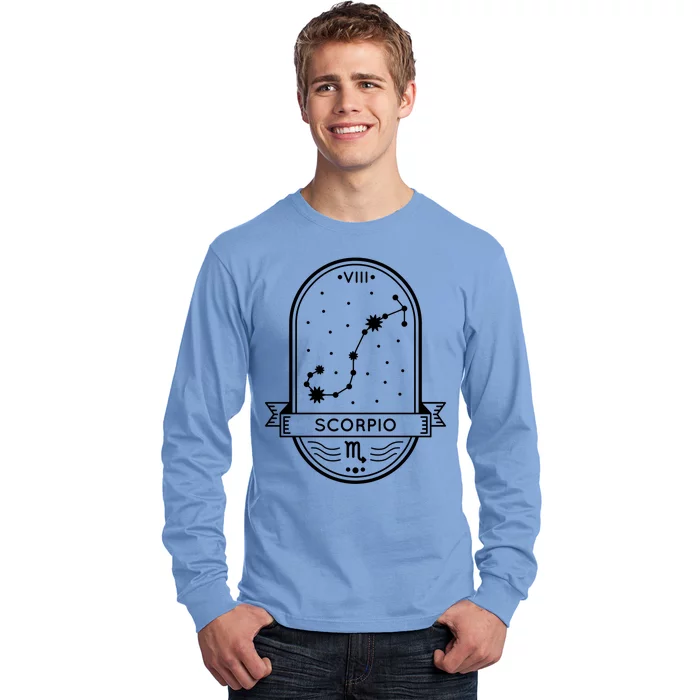 Scorpio Zodiac Symbol Design Long Sleeve Shirt