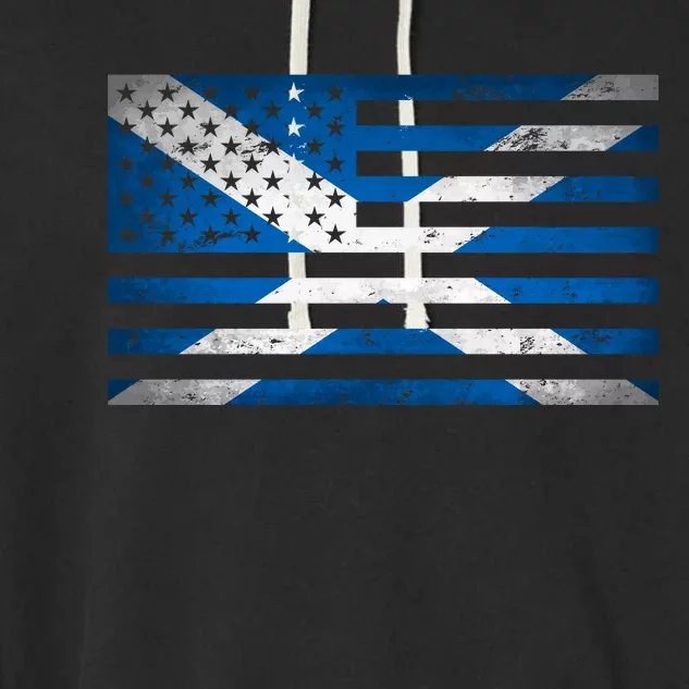 Scottish American Flag Garment-Dyed Fleece Hoodie