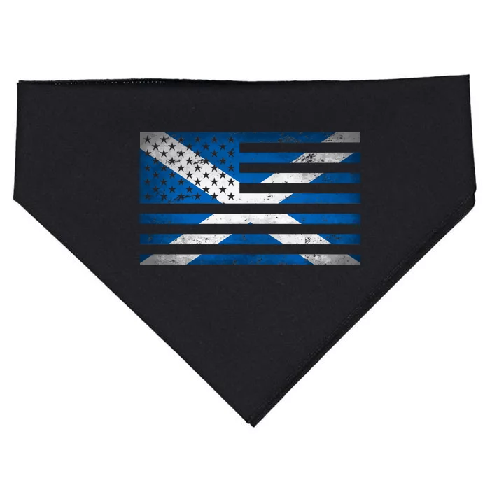 Scottish American Flag USA-Made Doggie Bandana