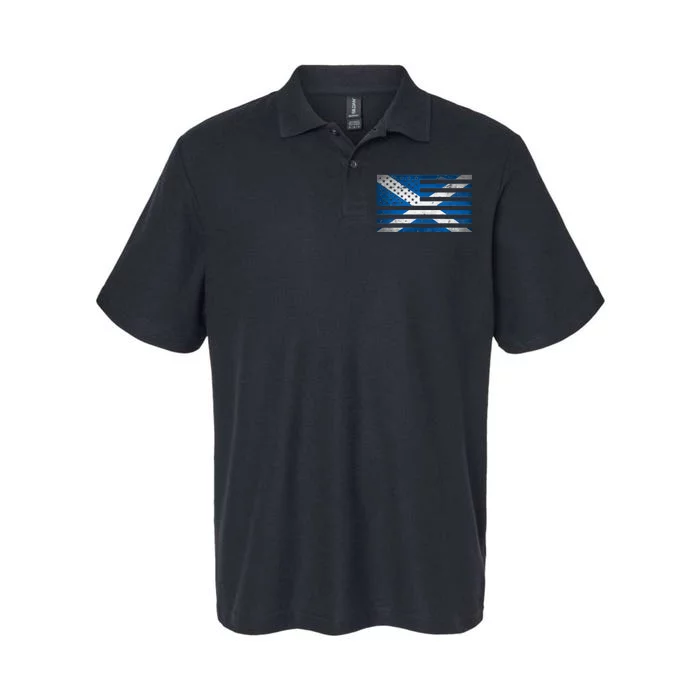 Scottish American Flag Softstyle Adult Sport Polo