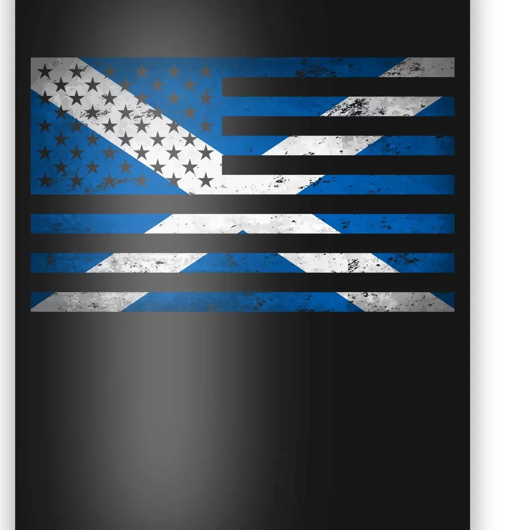 Scottish American Flag Poster