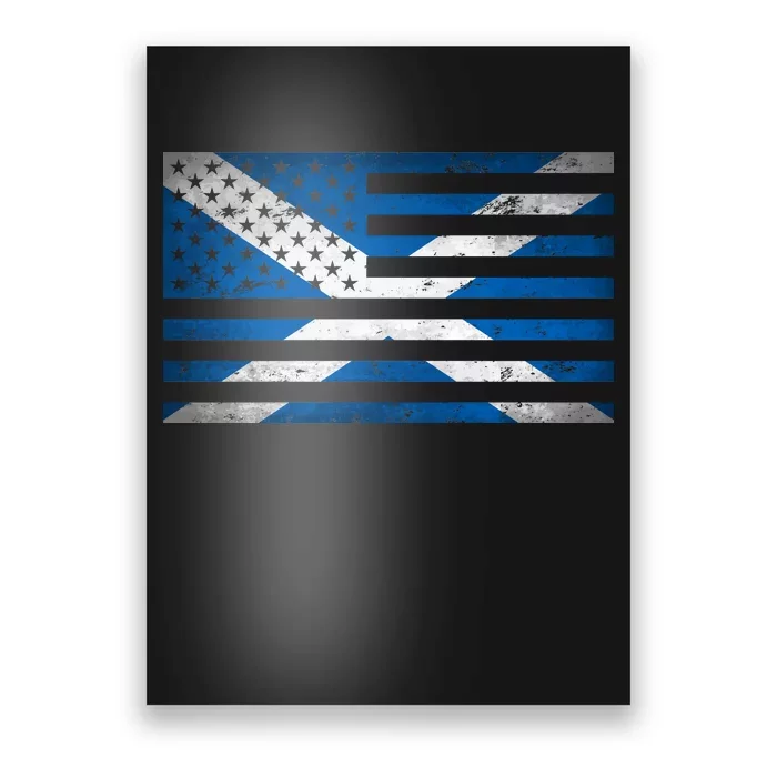 Scottish American Flag Poster