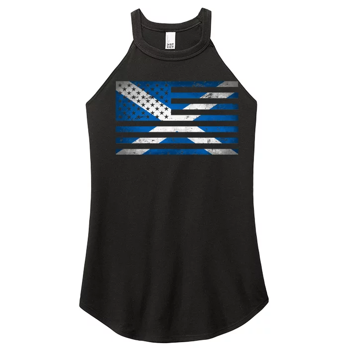 Scottish American Flag Women’s Perfect Tri Rocker Tank