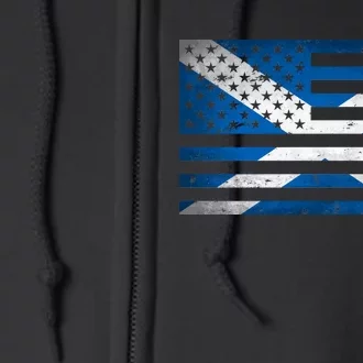 Scottish American Flag Full Zip Hoodie