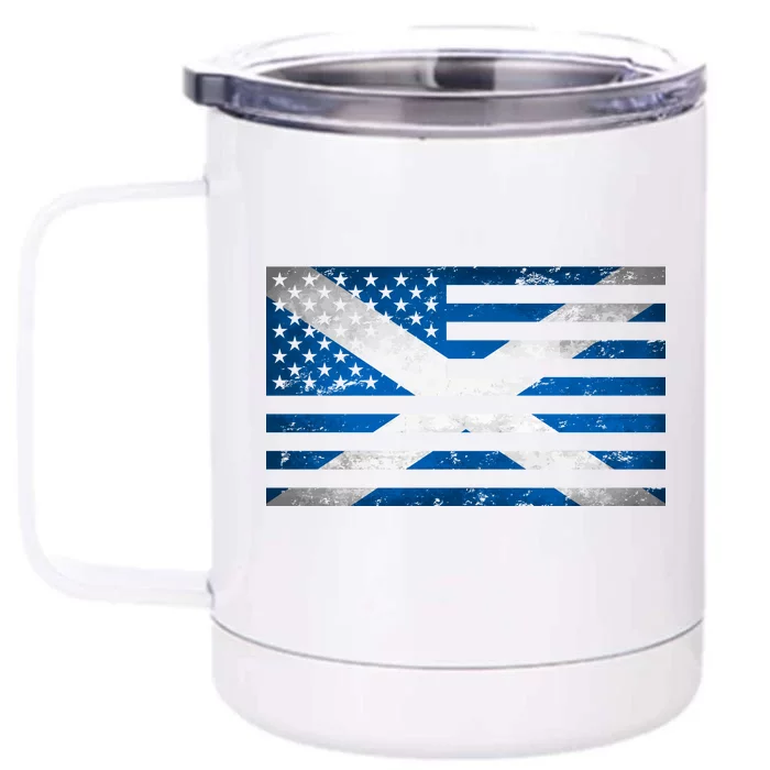 Scottish American Flag Front & Back 12oz Stainless Steel Tumbler Cup