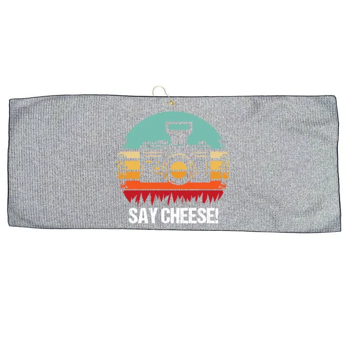 Say Cheese! Photographer Gift Large Microfiber Waffle Golf Towel