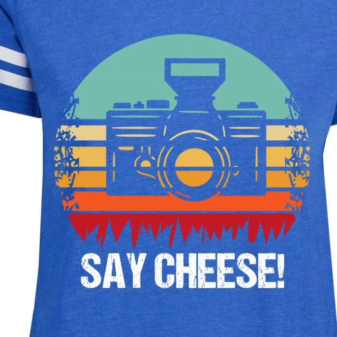 Say Cheese! Photographer Gift Enza Ladies Jersey Football T-Shirt