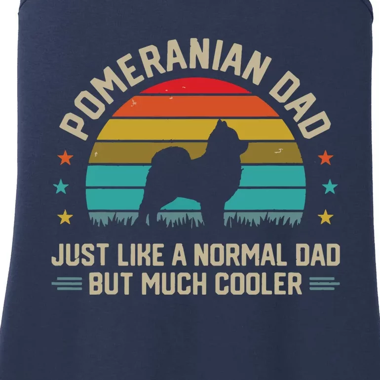 Super Cool Pomeranian Dad Dog Lover Owner Pet Animal Gifts Ladies Essential Tank