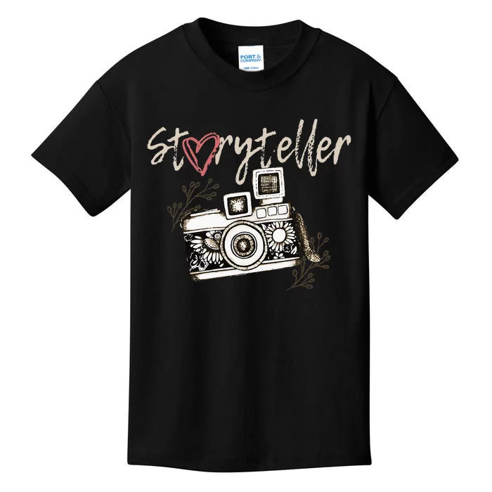 Storyteller Camera Photography Photographer Cool Kids T-Shirt