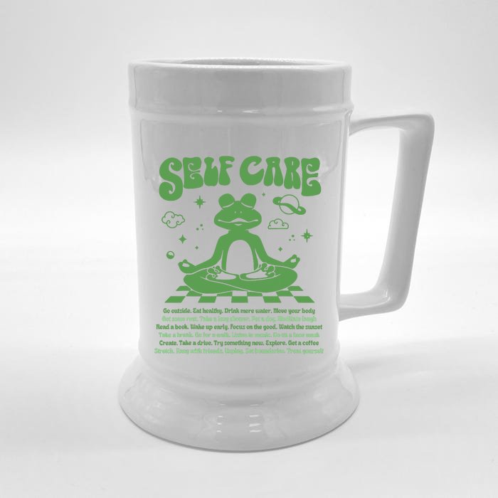 Self Care Positive Aesthetic Self Love Front & Back Beer Stein