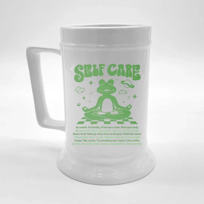 Self Care Positive Aesthetic Self Love Front & Back Beer Stein