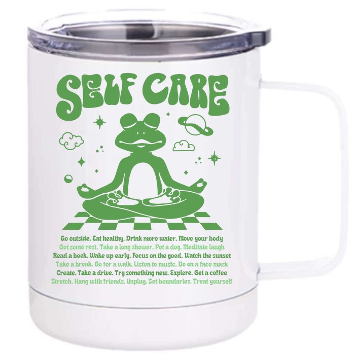 Self Care Positive Aesthetic Self Love Front & Back 12oz Stainless Steel Tumbler Cup