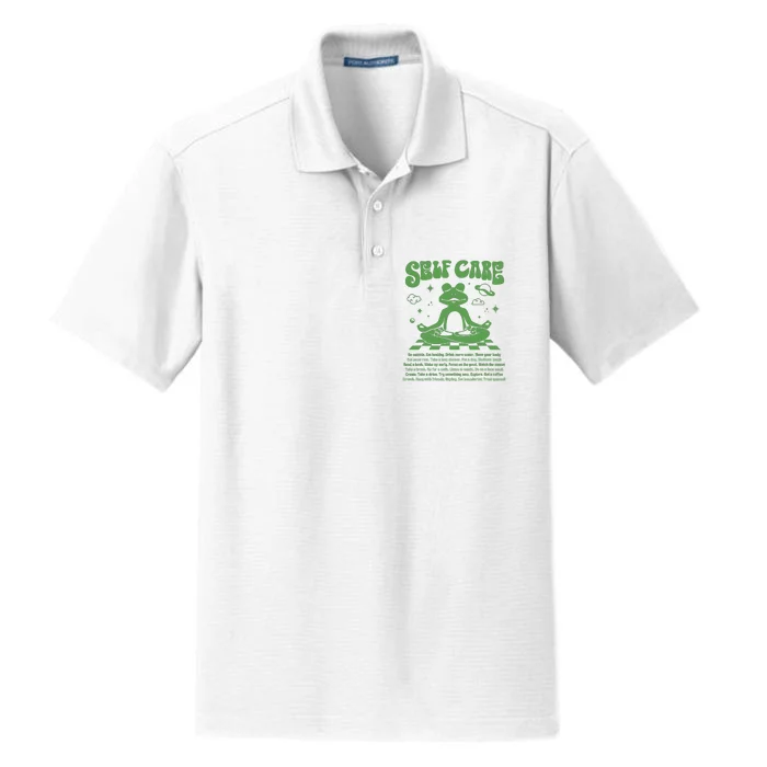 Self Care Positive Aesthetic Self Love Dry Zone Grid Performance Polo