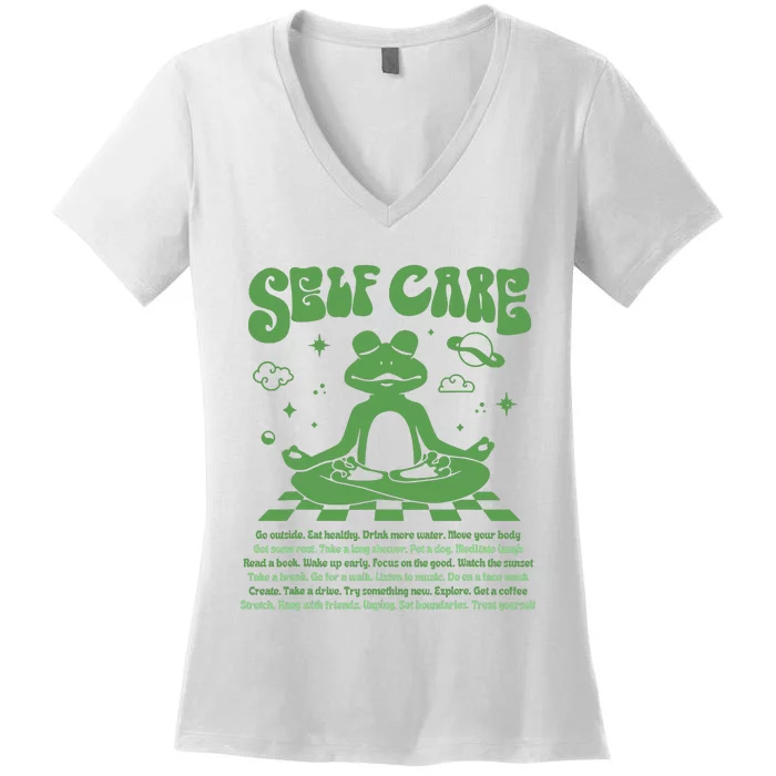 Self Care Positive Aesthetic Self Love Women's V-Neck T-Shirt