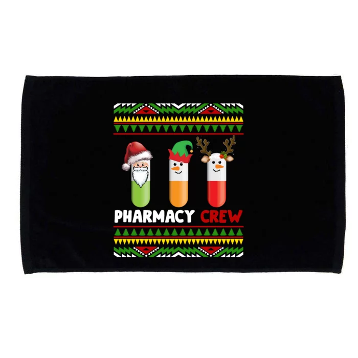 Santa Claus Pharmacy Crew Christmas Pills Snow Reindeer Gift Microfiber Hand Towel