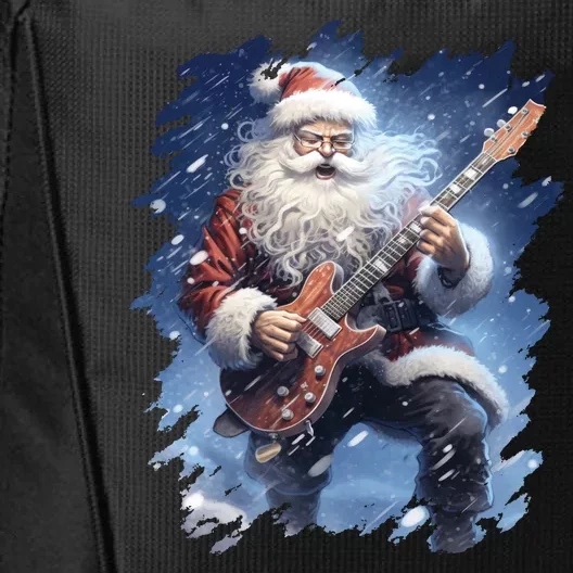 Santa Claus Playing Guitar City Backpack