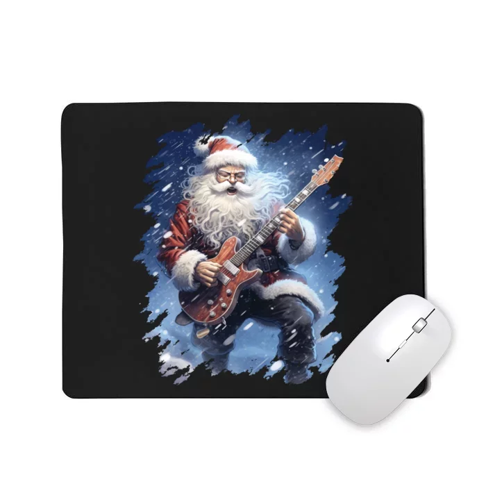 Santa Claus Playing Guitar Mousepad