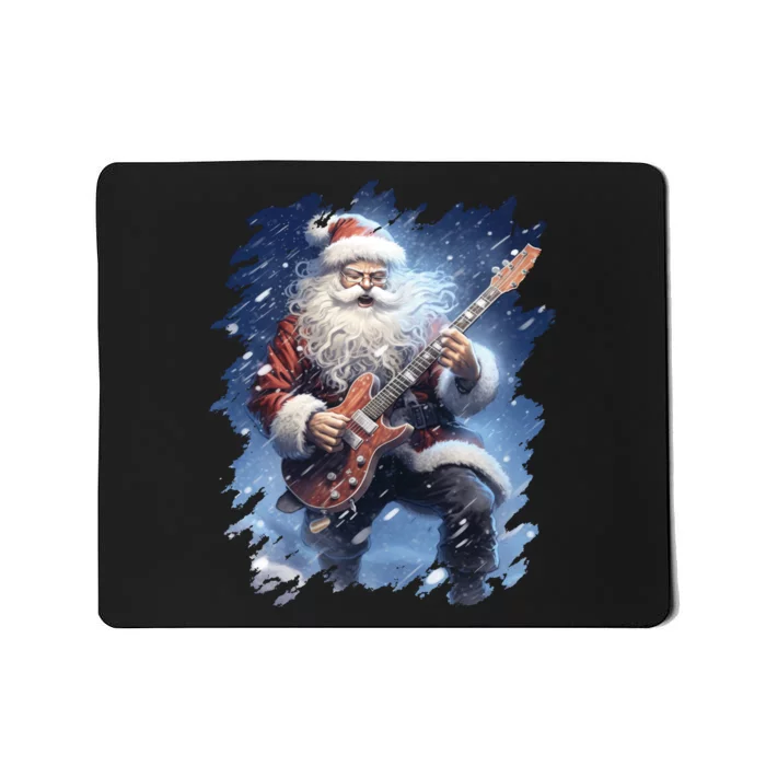 Santa Claus Playing Guitar Mousepad