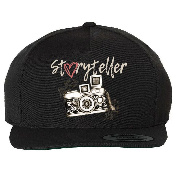 Storyteller Camera Photography Photographer Cool Wool Snapback Cap