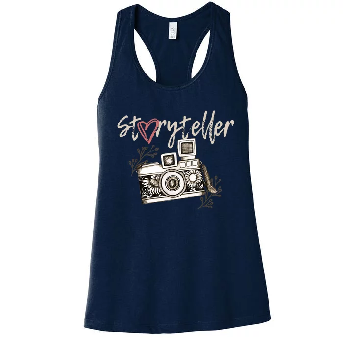 Storyteller Camera Photography Photographer Cool Women's Racerback Tank