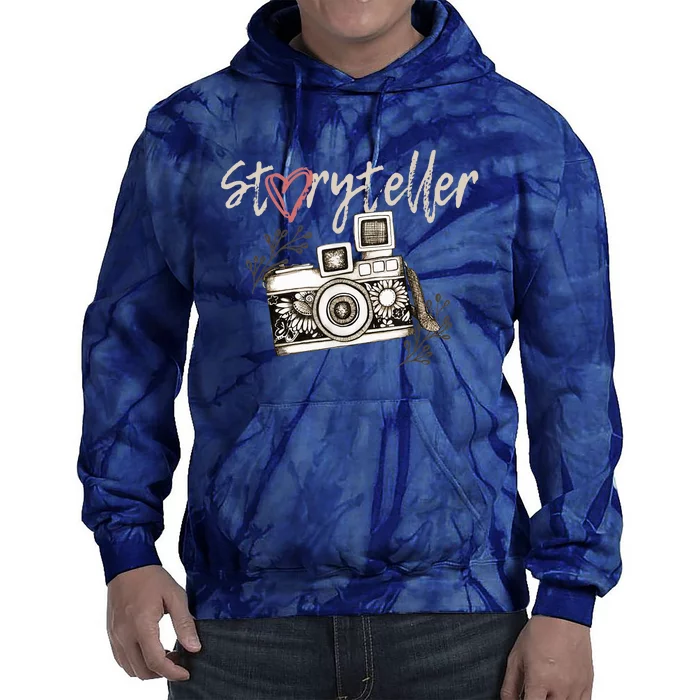 Storyteller Camera Photography Photographer Cool Tie Dye Hoodie