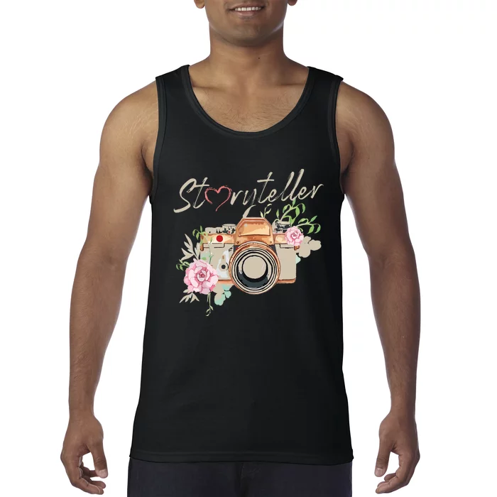 Storyteller Camera Photography Photographer Cameraman Ideas Tank Top