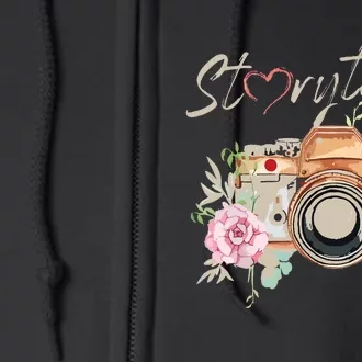 Storyteller Camera Photography Photographer Cameraman Ideas Full Zip Hoodie