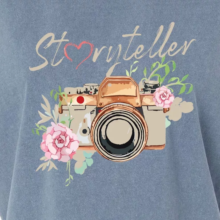 Storyteller Camera Photography Photographer Cameraman Ideas Garment-Dyed Women's Muscle Tee