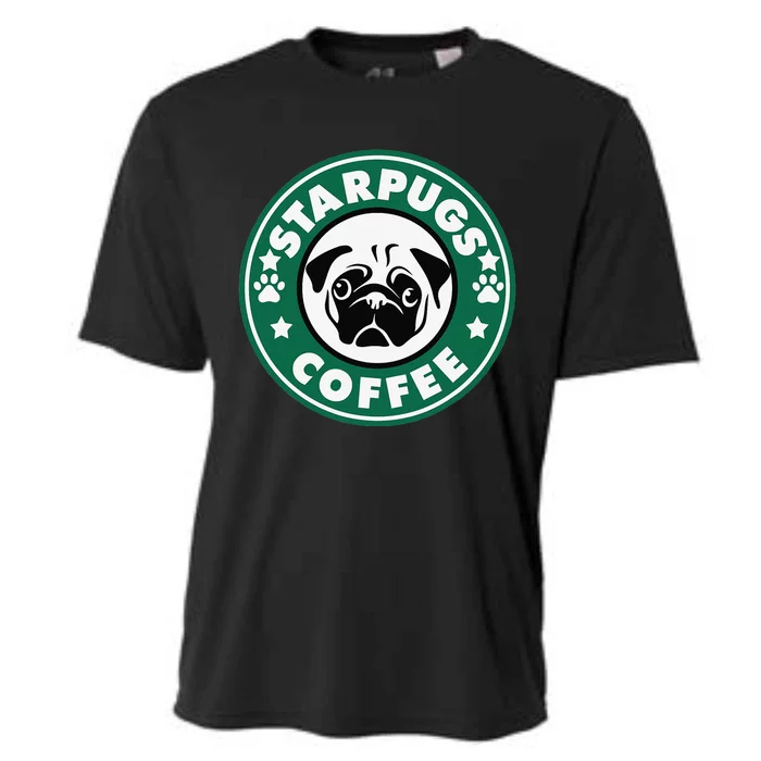 Starpugs Coffee Pug Dog Lover Gift Cooling Performance Crew T-Shirt