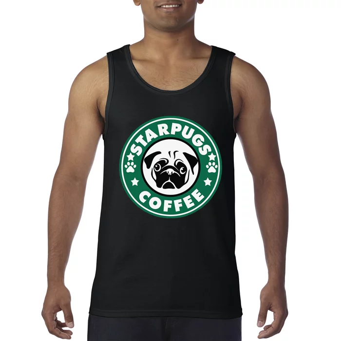 Starpugs Coffee Pug Dog Lover Gift Tank Top