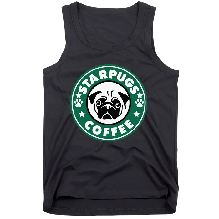 Starpugs Coffee Pug Dog Lover Gift Tank Top