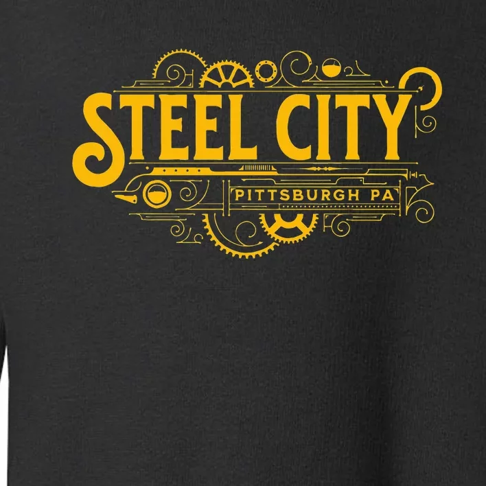 Steel City Pittsburgh Pennsylvania 412 Home Retro Toddler Sweatshirt