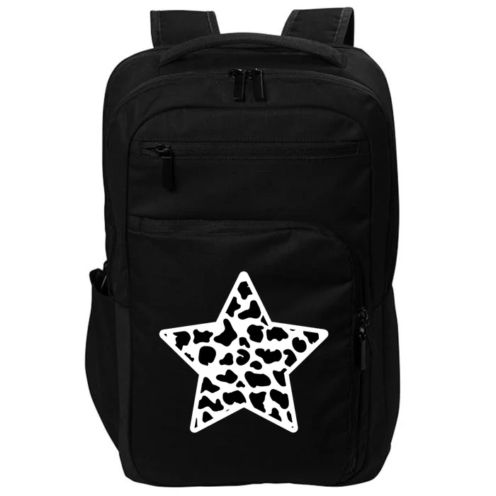 Star Cow Pattern Cute Gift Cow Print Clothing For Cow Lover Cute Gift Impact Tech Backpack