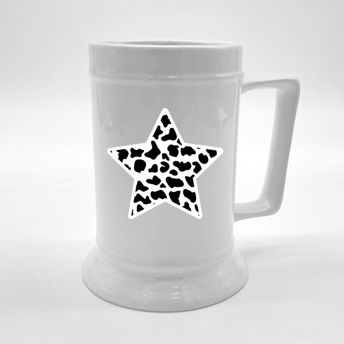 Star Cow Pattern Cute Gift Cow Print Clothing For Cow Lover Cute Gift Front & Back Beer Stein